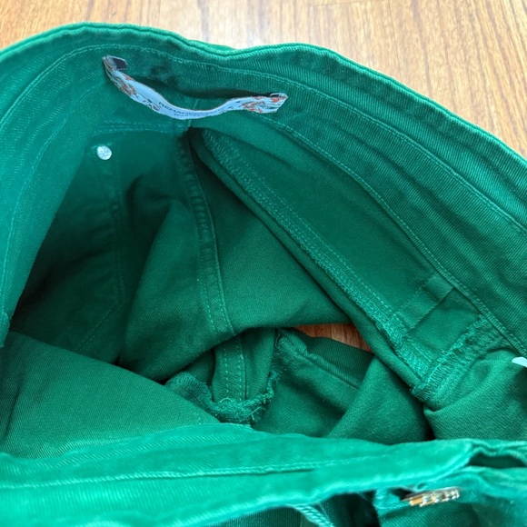 Remanescente green denim belted shorts size 6 - Picture 8 of 10